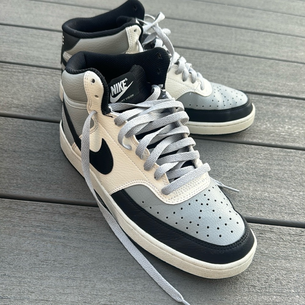 Nike Court Vision Mid Next Nature size 8 men’s lt smoke grey black sail